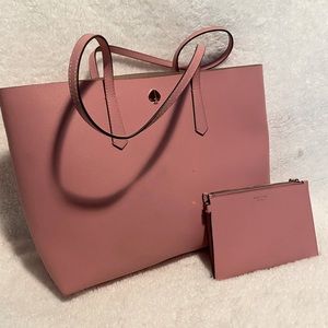 Pink Kate Spade Shoulder Tote w/ Matching Detachable Coin Purse Bag